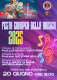 Poster Festa Musica Evento Psichedelico Colorato Vivace Viola Fu